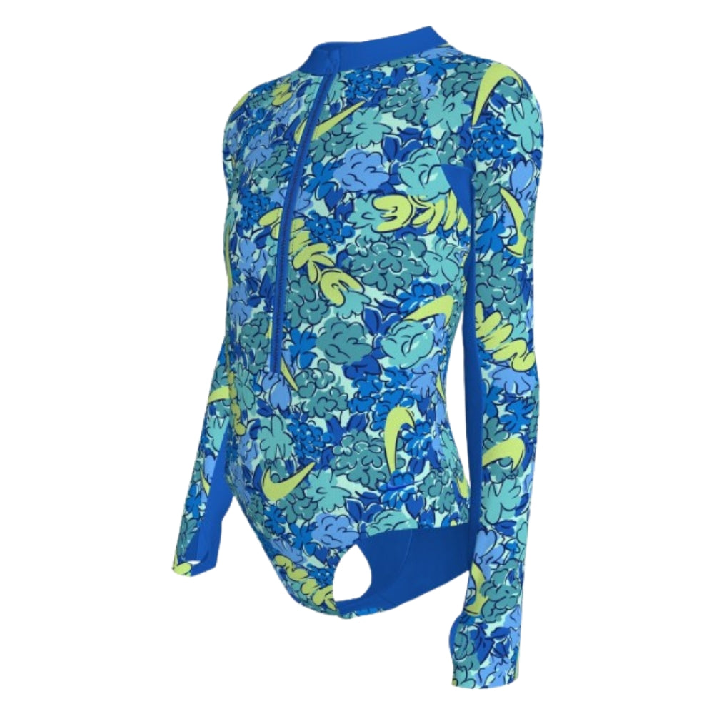 Nike Swim Doodle Floral Girls' Long Sleeve One Piece