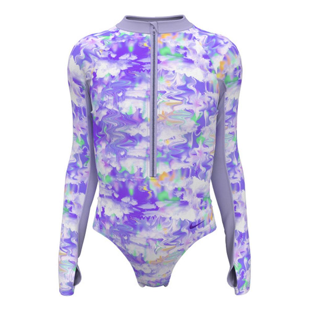 Nike Swim Dream Clouds Girl's Long Sleeve One Piece