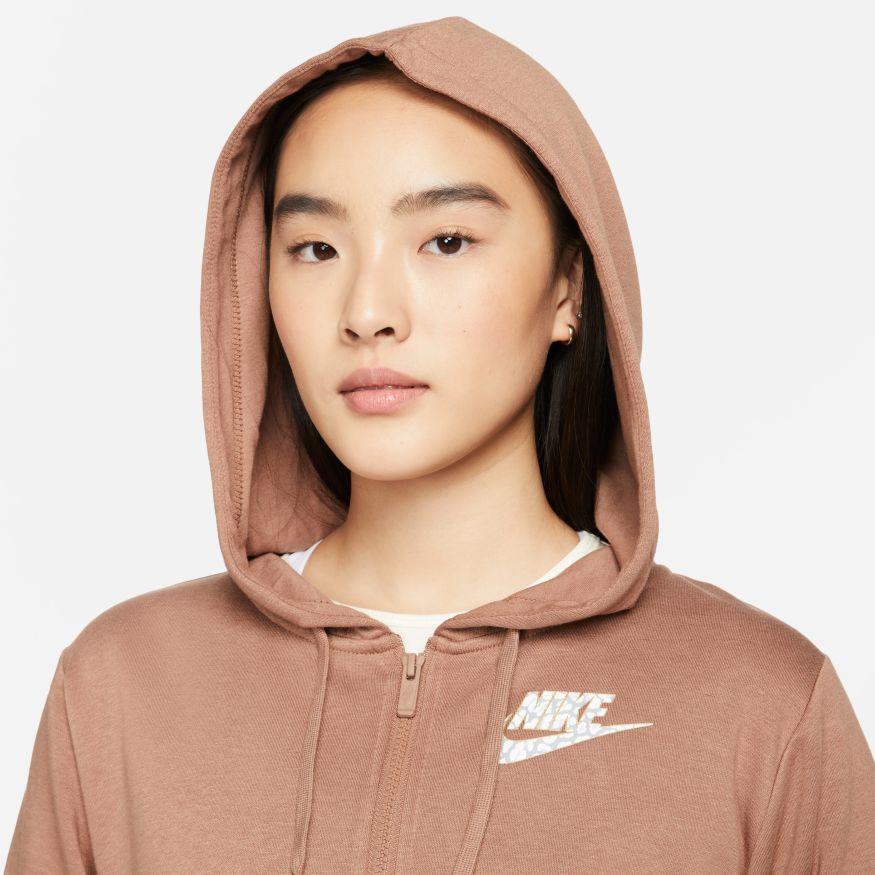 Nike Sportswear Women’s Fleece Full-Zip Hoodie – Archaeo Brown ...