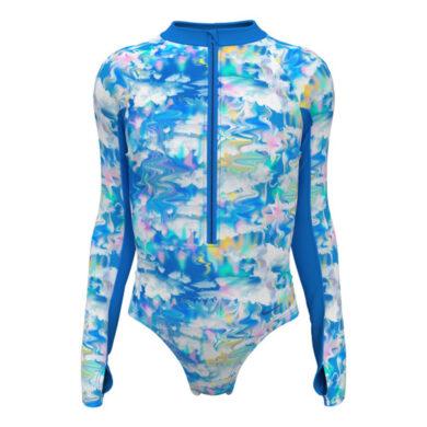 Nike Swim Dream Clouds Girl's Long Sleeve One Piece
