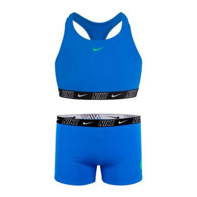 Nike Swim Logo Tape Racerback Girl's Bikini and Shorts Set